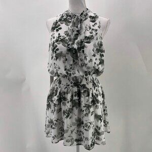 Ali & Jay Green White Cabana Cafe Mini Dress Large